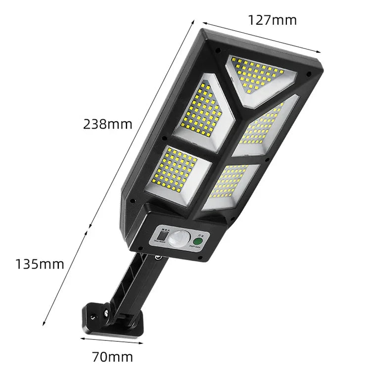 Luz de Parede Solar Exterior com Indução Corporal Humana Luz de Rua para Cerca de Jardim, TG-TY100 196 LED