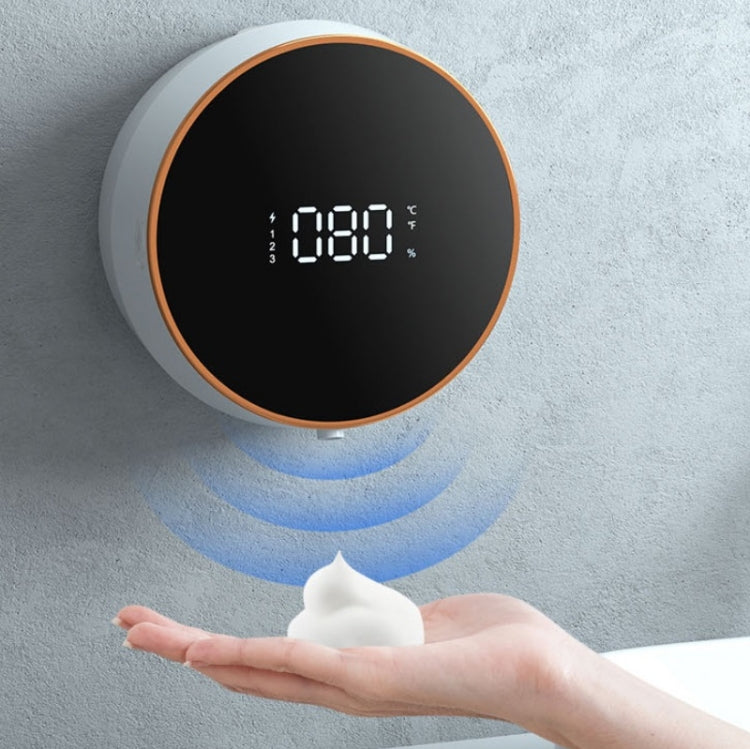 Dispensador de Sabão Espumante Inteligente de Parede com Sensor Infravermelho e Carregamento USB W1, Branco, Preto