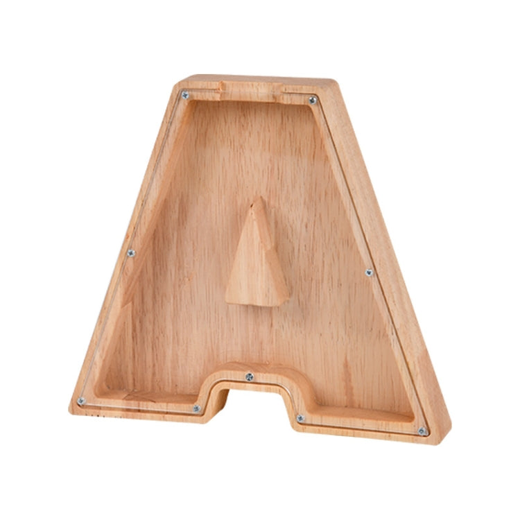Mealheiro de Madeira com Alfabeto Inglês, Mealheiro Transparente em Acrílico