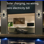 Luz de Parede Solar Automática com Sensor de Luz LED para Jardim HP-2106 80LM 2 LED, Luz Branca, Luz Quente, Luz Colorida