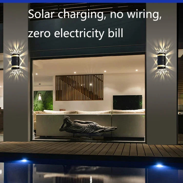 Luz de Parede Solar Automática com Sensor de Luz LED para Jardim HP-2106 80LM 2 LED, Luz Branca, Luz Quente, Luz Colorida