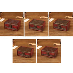Wooden Vintage Jewelry Box Sorage And Shooting Props, 14.5x11.5x6.5cm