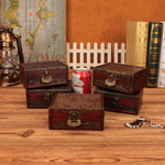 Wooden Vintage Jewelry Box Sorage And Shooting Props, 14.5x11.5x6.5cm