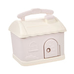 Mealheiro Infantil de Armazenamento Desejado com Desenho Animado, Casinha Pequena Azul, Casinha Pequena Rosa