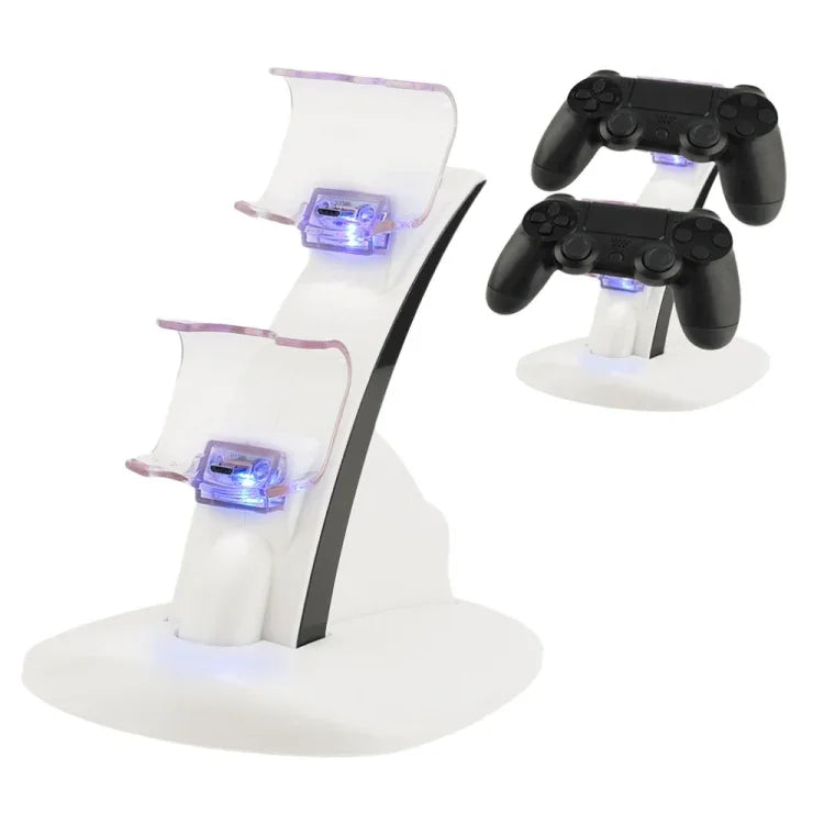 IPLAY Suporte de Carregamento Rápido para Comando com LED Micro USB Duplo 2 Estação de Carregamento para Comando PS4, Para Comando Xbox One