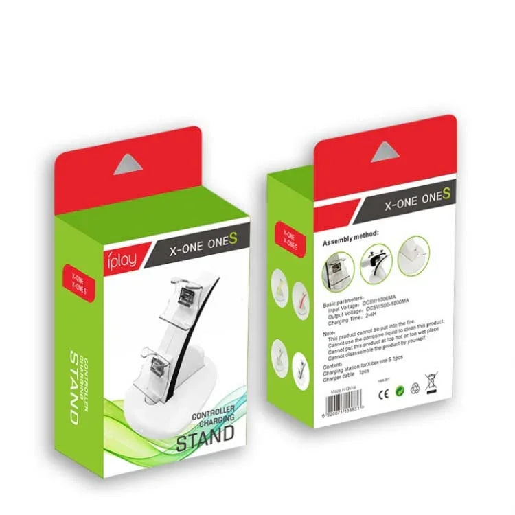 IPLAY Suporte de Carregamento Rápido para Comando com LED Micro USB Duplo 2 Estação de Carregamento para Comando PS4, Para Comando Xbox One