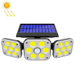 Luzes de Parede Solares Rotativas de 3 Cabeças com Sensor Humano, Impermeável para Jardim e Rua, 112 LED, 138 LED, 132 COB