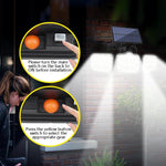 TG-TY075 Luz de Parede Solar Rotativa de 3 Cabeças com Sensor Corporal, Impermeável para Jardim, Estilo:, 138 LED Divisível, 108 LED Divisível, 171 COB Divisível, 122 LED Divisível