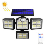 TG-TY085 Solar 4-Head Rotatable Wall Light with Remote Control Body Sensing Outdoor Waterproof Garden Lamp, Style:, 192 LED Integrated, 198 LED Integrated, 192 COB Integrated, 198 COB Integrated, 192 LED Separated, 198 LED Separated, 192 COB Separated