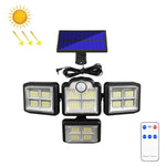 TG-TY085 Solar 4-Head Rotatable Wall Light with Remote Control Body Sensing Outdoor Waterproof Garden Lamp, Style:, 192 LED Integrated, 198 LED Integrated, 192 COB Integrated, 198 COB Integrated, 192 LED Separated, 198 LED Separated, 192 COB Separated