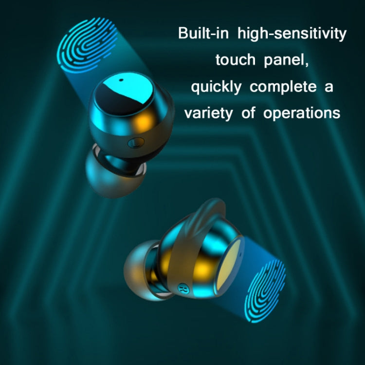 TWS-22 Auriculares Mini Intra-auriculares Desportivos Bluetooth 5.0 à Prova de Água com Cancelamento de Ruído e Controlo Tátil, Preto, Branco, Laranja, Rosa