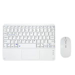 871 Teclado Bluetooth Sem Fios Portátil de 9.7 Polegadas com Ecrã Tátil IPad + Conjunto de Rato para iPad, Rosa + Rato, Verde Menta + Rato, Verde + Rato, Amarelo + Rato, Branco + Rato, Preto + Rato