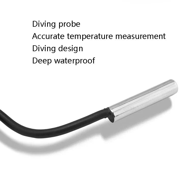 Termómetro Digital para Aquário com Sonda à Prova de Água Termómetro Electrónico de Medição, Comprimento do Cabo: 5m (Preto), 1m (Preto), 1m (Branco), 2m (Preto), 2m (Branco), 5m (Preto)