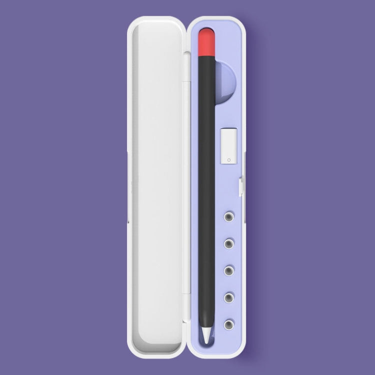 Caixa de Armazenamento Protetora de Silicone para Stylus Para Apple Pencil 1 / 2, Especificações:, 8mm (Preto Grafite), 8mm (Roxo Cravo), 8mm (Verde Noite Escura), 8mm (Azul Glaciar), 10mm (Preto Grafite), 10mm (Roxo Cravo), 10mm (Verde Noite Escura)