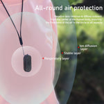 Colar purificador de ar com íons negativos pendente EP206, preto, branco