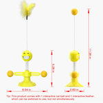 Brinquedo engraçado para gato Spring Man, brinquedo de ventosa para gato, pena engraçada para gato, bola engraçada para gato, amarelo, rosa, castanho