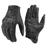 GHOST RACING GR-ST06 Luvas de couro para condução de motocicleta, respiráveis, para ecrã tátil, luvas anticaída para motocicleta, M, L, XL