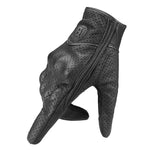 GHOST RACING GR-ST06 Luvas de couro para condução de motocicleta, respiráveis, para ecrã tátil, luvas anticaída para motocicleta, M, L, XL