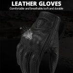 GHOST RACING GR-ST06 Luvas de couro para condução de motocicleta, respiráveis, para ecrã tátil, luvas anticaída para motocicleta, M, L, XL