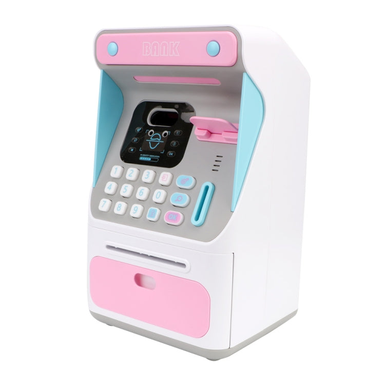 Mealheiro Simulado com Reconhecimento Facial 8010, Cofre Automático com Senha para Dinheiro, Cofre de Dinheiro com Rolagem Automática, Estilo:, Rosa, Azul, Versão Recarregável Rosa, Versão Recarregável Azul