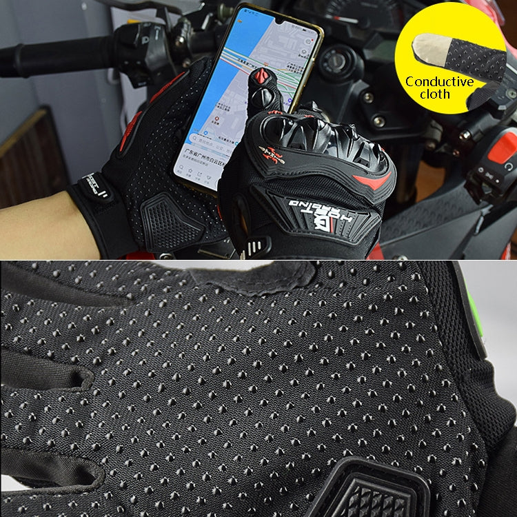 GHOST RACING GR-ST04 Luvas para motocicleta, anticaída, dedos completos, luvas para condução com ecrã tátil, L, XXL, M, XL