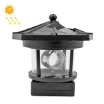 Luz de Decoração para Jardim com Farol Solar LED Giratório Impermeável, Indução, Vermelho, Preto