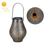 Lanterna portátil oca de ferro forjado LED solar para pátio exterior, Lanterna / Prateada, Lanterna / Cobre