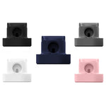 Suporte de Carregamento 2 em 1 para Smartwatch, Suporte de Carregamento de Silicone para Secretária para Apple Watch, Preto, Branco, Rosa, Azul Escuro, Cinzento