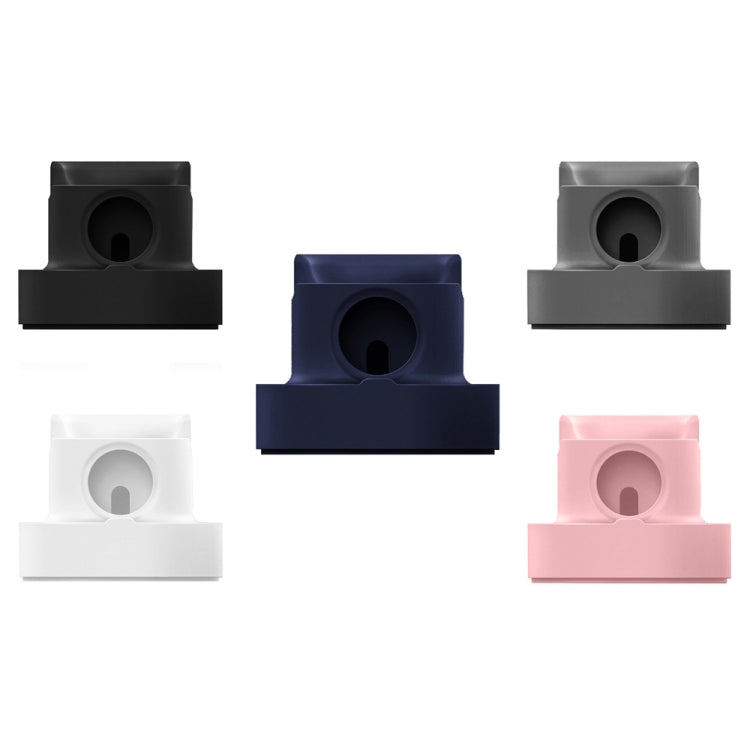 Suporte de Carregamento 2 em 1 para Smartwatch, Suporte de Carregamento de Silicone para Secretária para Apple Watch, Preto, Branco, Rosa, Azul Escuro, Cinzento