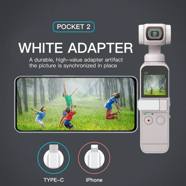 Adaptador RCSTQ para Smartphone para DJI OSMO Pocket 1/2, 8 Pinos