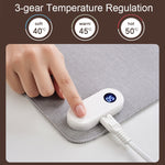 Tapete de Rato com Aquecimento e Temporizador Digital Inteligente para Escritório, Tapete Elétrico de Aquecimento para Secretária, Plug CN, Coelho 80x33cm, Preto 80x33cm, Verde 60x36cm, Cinzento 60x36cm