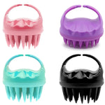 Escova Redonda para Lavar Cabelo de Silicone para Uso Molhado e Seco Escova de Massagem Multifuncional, Rosa, Roxo, Verde, Preto, Azul, Vermelho, Amarelo, Cinzento