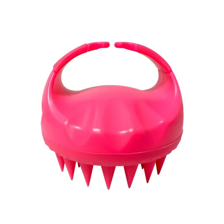 Escova Redonda para Lavar Cabelo de Silicone para Uso Molhado e Seco Escova de Massagem Multifuncional, Rosa, Roxo, Verde, Preto, Azul, Vermelho, Amarelo, Cinzento