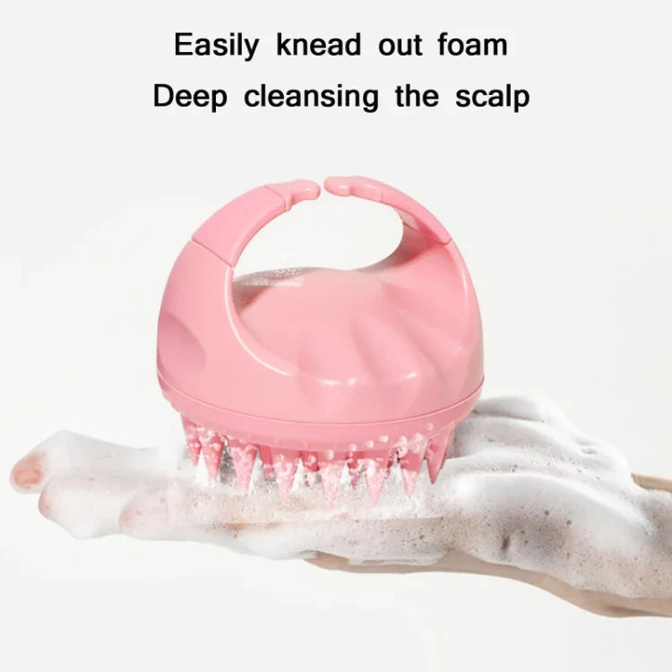 Escova Redonda para Lavar Cabelo de Silicone para Uso Molhado e Seco Escova de Massagem Multifuncional, Rosa, Roxo, Verde, Preto, Azul, Vermelho, Amarelo, Cinzento