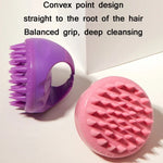 Escova Redonda para Lavar Cabelo de Silicone para Uso Molhado e Seco Escova de Massagem Multifuncional, Rosa, Roxo, Verde, Preto, Azul, Vermelho, Amarelo, Cinzento