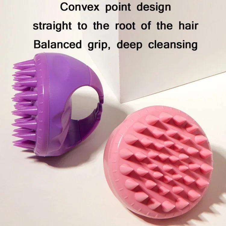 Escova Redonda para Lavar Cabelo de Silicone para Uso Molhado e Seco Escova de Massagem Multifuncional, Rosa, Roxo, Verde, Preto, Azul, Vermelho, Amarelo, Cinzento