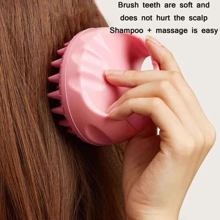 Escova Redonda para Lavar Cabelo de Silicone para Uso Molhado e Seco Escova de Massagem Multifuncional, Rosa, Roxo, Verde, Preto, Azul, Vermelho, Amarelo, Cinzento