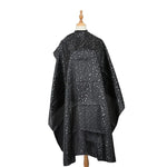 Xale de Moda para Salão de Cabeleireiro com Tinta de Cabelo e Corte, Preto, Branco