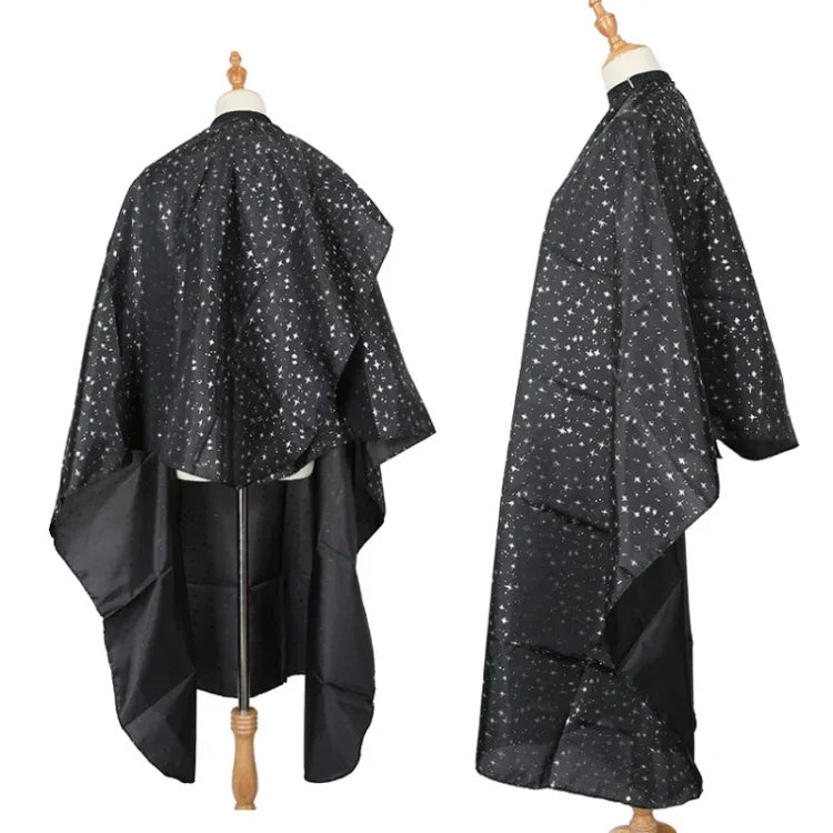 Xale de Moda para Salão de Cabeleireiro com Tinta de Cabelo e Corte, Preto, Branco