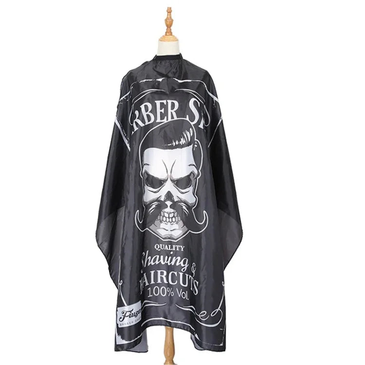 Xale de Moda para Corte e Tintura de Cabelo com Óleo, Preto Puro, Branco Puro, Branco com Borda Preta