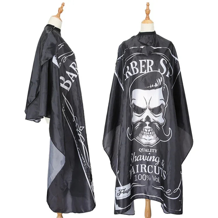 Xale de Moda para Corte e Tintura de Cabelo com Óleo, Preto Puro, Branco Puro, Branco com Borda Preta