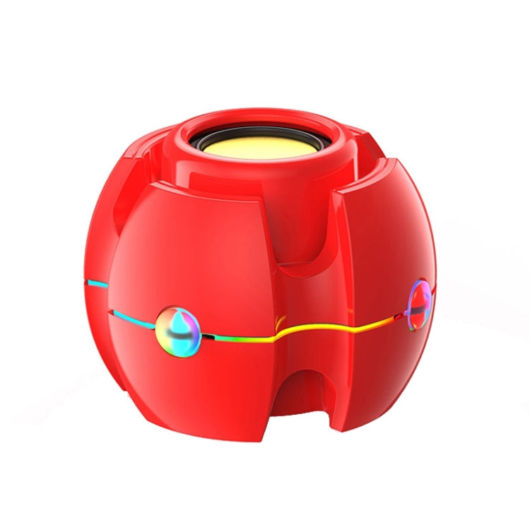 Efeito de luz RGB Áudio Bluetooth sem fios em forma de giroscópio, Branco, Rosa, Azul, Preto, Vermelho
