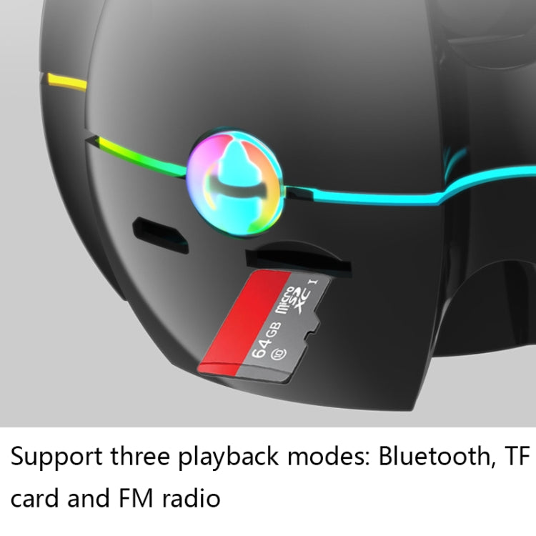 Efeito de luz RGB Áudio Bluetooth sem fios em forma de giroscópio, Branco, Rosa, Azul, Preto, Vermelho