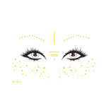20 UN Autocolantes de Tatuagem Facial Impermeáveis Bronzeadores para Festa Máscara, VS-011, VS-012, VS-013, VS-014, VS-015, VS-016, VS-017, VS-018, VS-019, VS-022, VS-023, VS-024, VS-025, VS-027, VS-028, VS-029, VS-030, VS-031, VS-032, VS-033