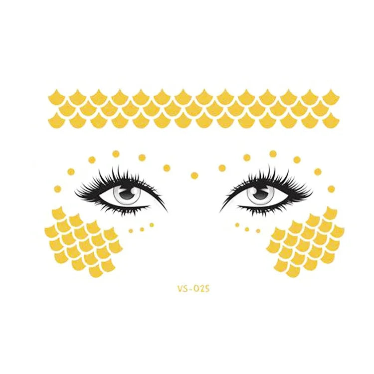 20 UN Autocolantes de Tatuagem Facial Impermeáveis Bronzeadores para Festa Máscara, VS-011, VS-012, VS-013, VS-014, VS-015, VS-016, VS-017, VS-018, VS-019, VS-022, VS-023, VS-024, VS-025, VS-027, VS-028, VS-029, VS-030, VS-031, VS-032, VS-033