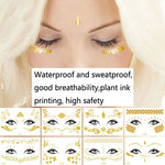 20 UN Autocolantes de Tatuagem Facial Impermeáveis Bronzeadores para Festa Máscara, VS-011, VS-012, VS-013, VS-014, VS-015, VS-016, VS-017, VS-018, VS-019, VS-022, VS-023, VS-024, VS-025, VS-027, VS-028, VS-029, VS-030, VS-031, VS-032, VS-033