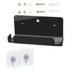 Suporte de Parede para Consola de Jogos, Suporte de Armazenamento para Acessórios de Consola Nintendo Switch, Acrílico Preto, Acrílico Transparente
