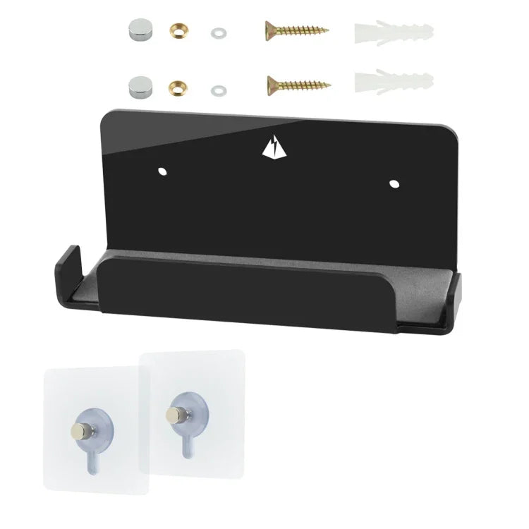 Suporte de Parede para Consola de Jogos, Suporte de Armazenamento para Acessórios de Consola Nintendo Switch, Acrílico Preto, Acrílico Transparente