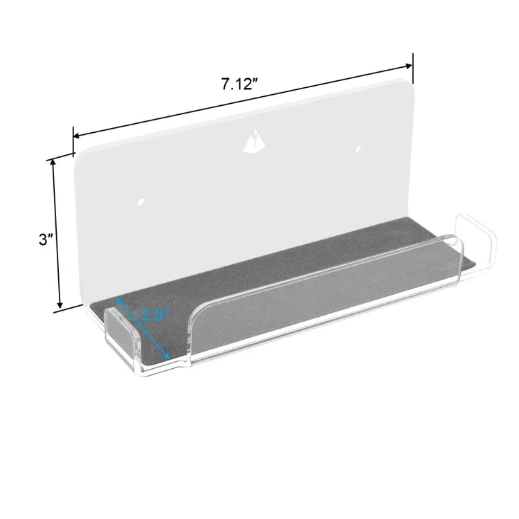 Suporte de Parede para Consola de Jogos, Suporte de Armazenamento para Acessórios de Consola Nintendo Switch, Acrílico Preto, Acrílico Transparente