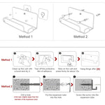 Suporte de Parede para Consola de Jogos, Suporte de Armazenamento para Acessórios de Consola Nintendo Switch, Acrílico Preto, Acrílico Transparente